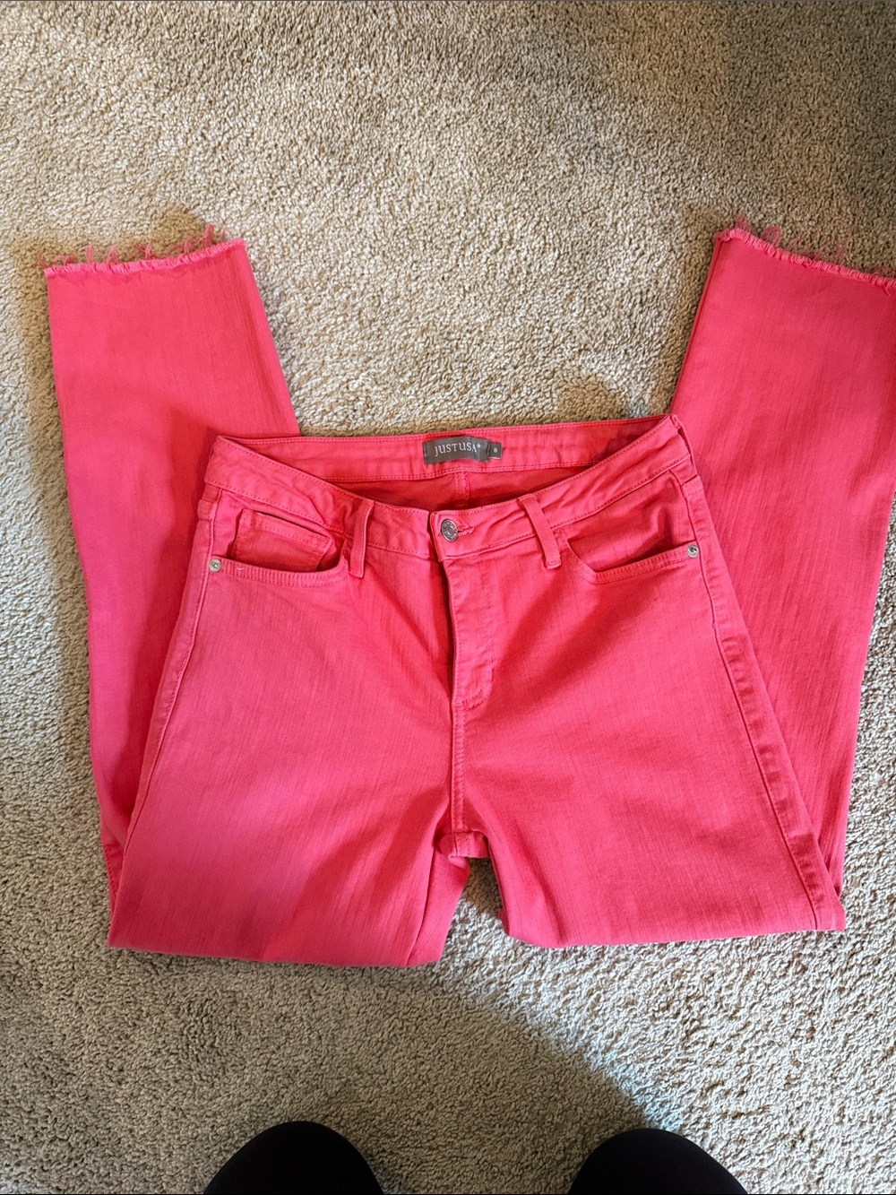 Just USA Vibrant Pink Straight Leg Jeans